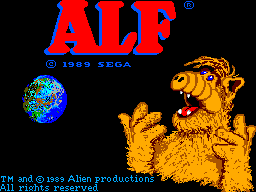 Alf title screen for Sega Master System